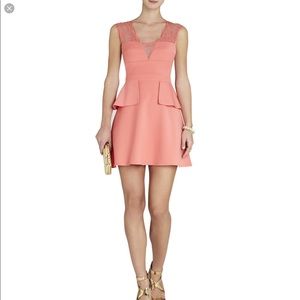 Bcbgmaxazria Leann Lace-Applique V-Neck Dress